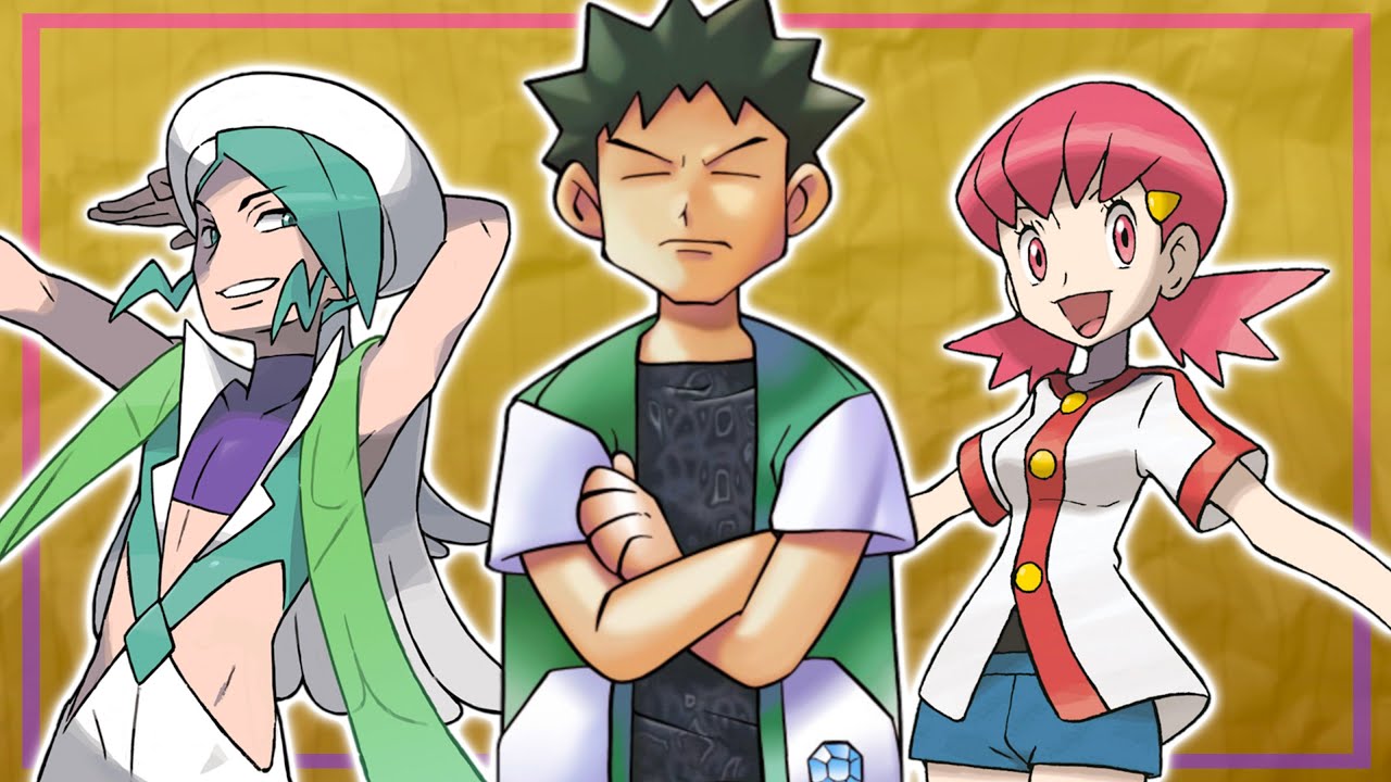 Взгляд на лидеров спортзалов Pokémon (Канто-Синно)