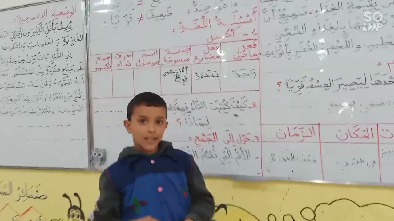 اختبار تجريبي في اللغة العربية الفصل الثاني، السنة الثالثة ابتدائي