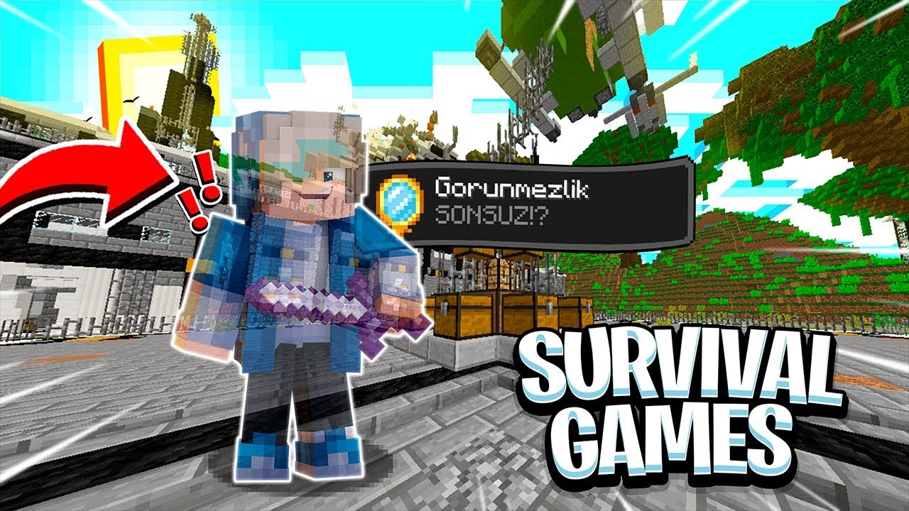 GÖRÜNMEZ OLUP SURVİVAL GAMES OYNAMAK !! -minecraft sonoyuncu