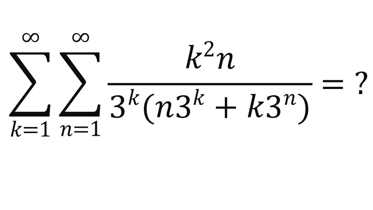 A crazy infinite double series
