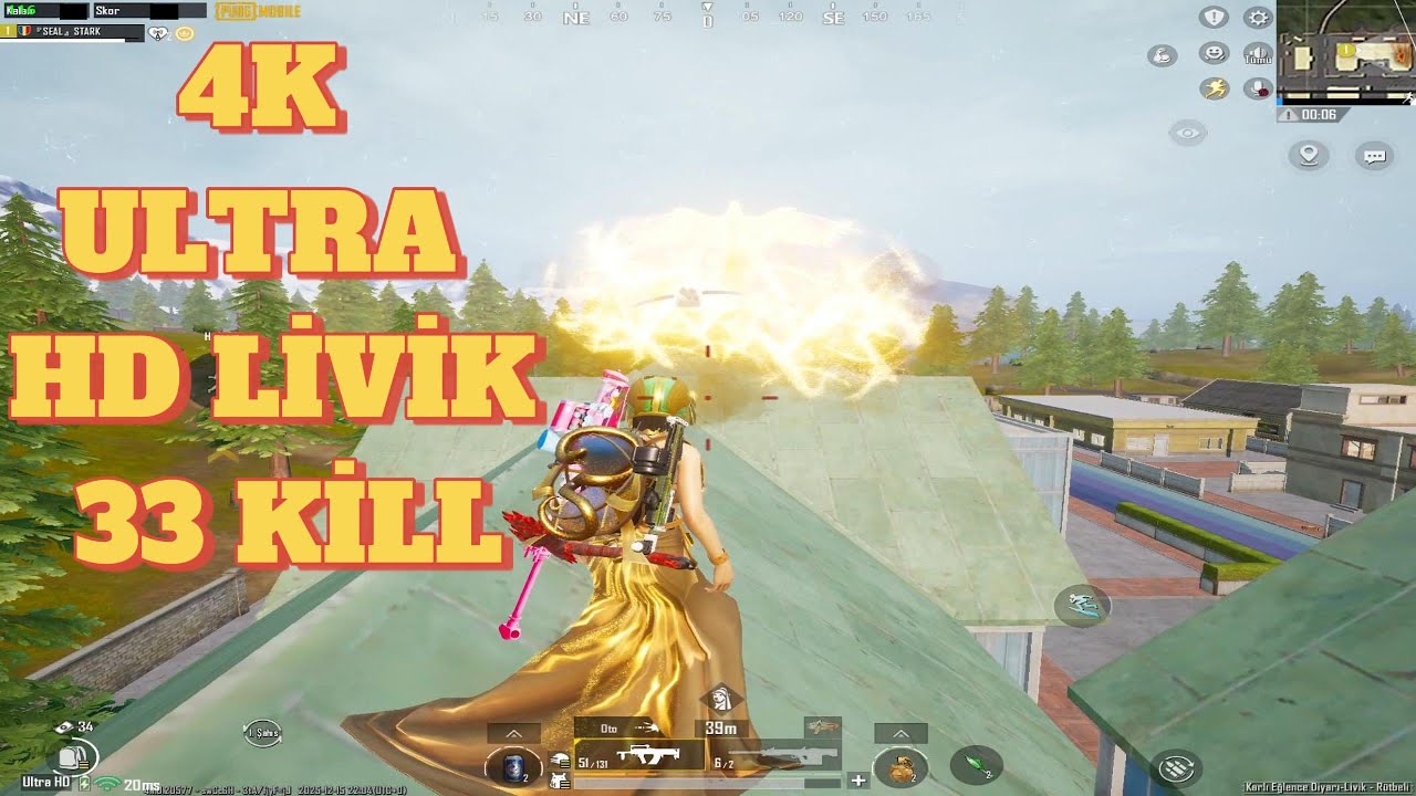 OHA (4K ULTRA HD)  !!! FİLM GİBİ LİVİK MA&Ccedil;LAR 33 KİLL !!! Solo vs Squad (STARK GAME ) PUBG MOBİLE
