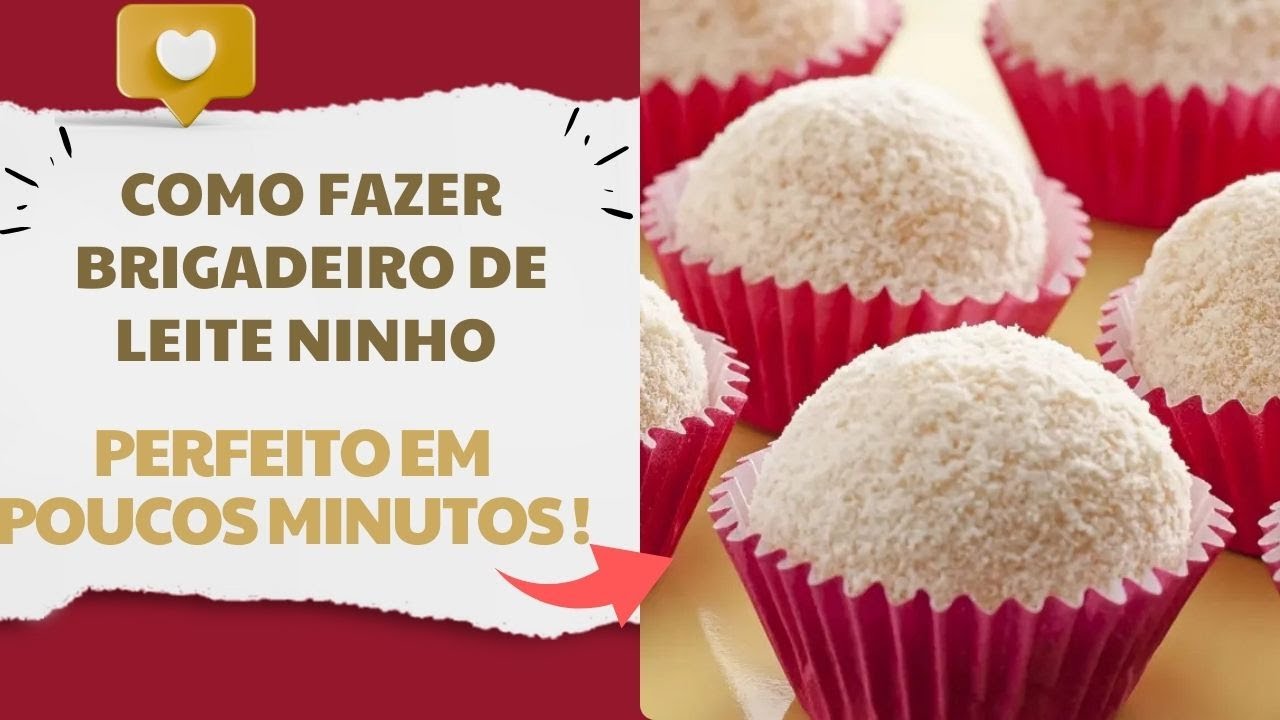 Receita de BRIGADEIRO de Leite NINHO (Leite em Pó): Fácil, Rápido e IRRESISTÍVEL!