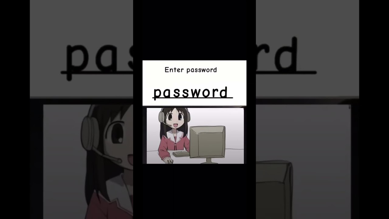 Ayumu &ldquo;Osaka&rdquo; Kasuga Tries to Type a Password #azumanga #azumangadaioh #ayumu  #animememe #animes