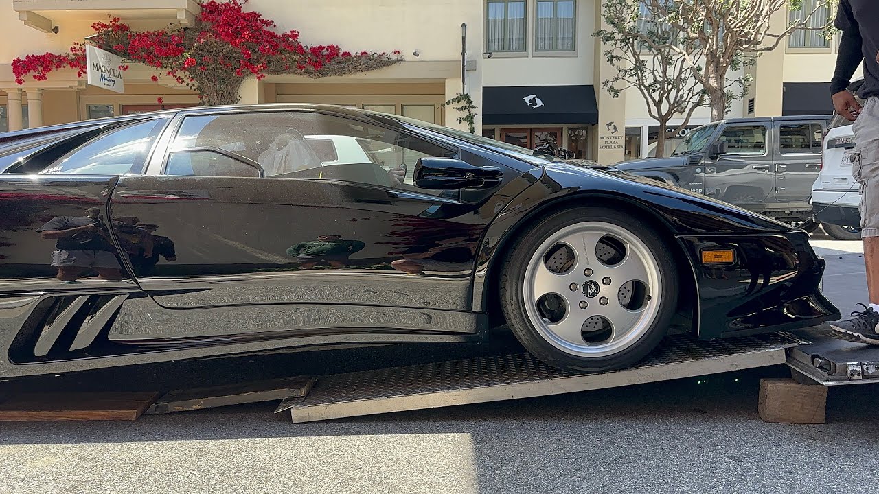 LOADING a Lamborghini Diablo back in the trailer 🔥🔥 scary!😳#lamborghini #diablo
