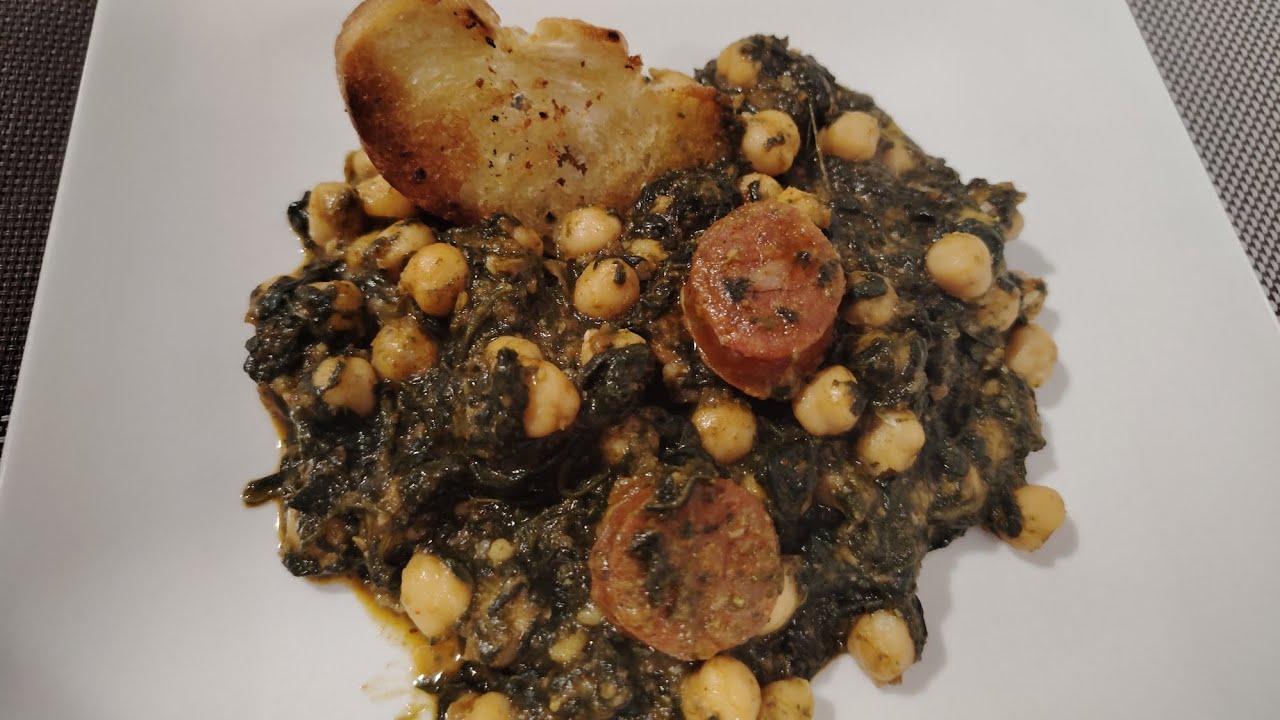 -GARBAZOS CON ESPINACAS AL ESTILO ANDALUZ 
