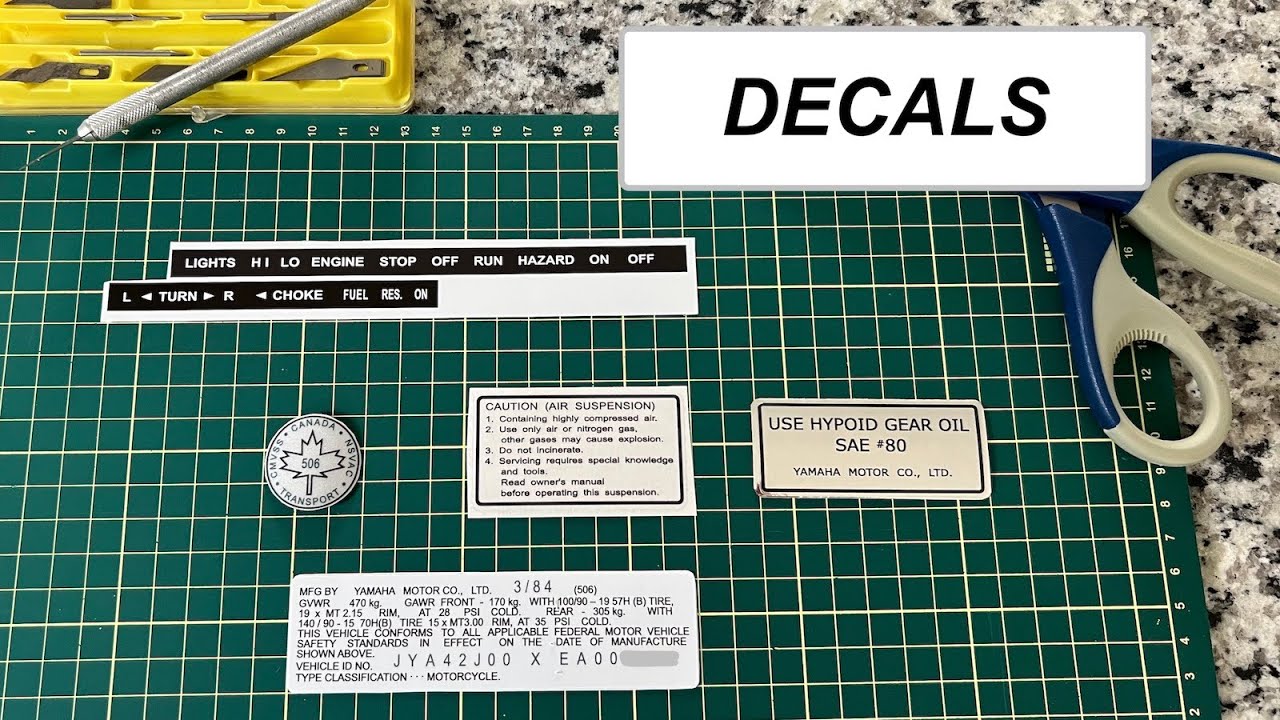 Making Custom Decals - Yamaha Virago 1000 Restoration Video 10