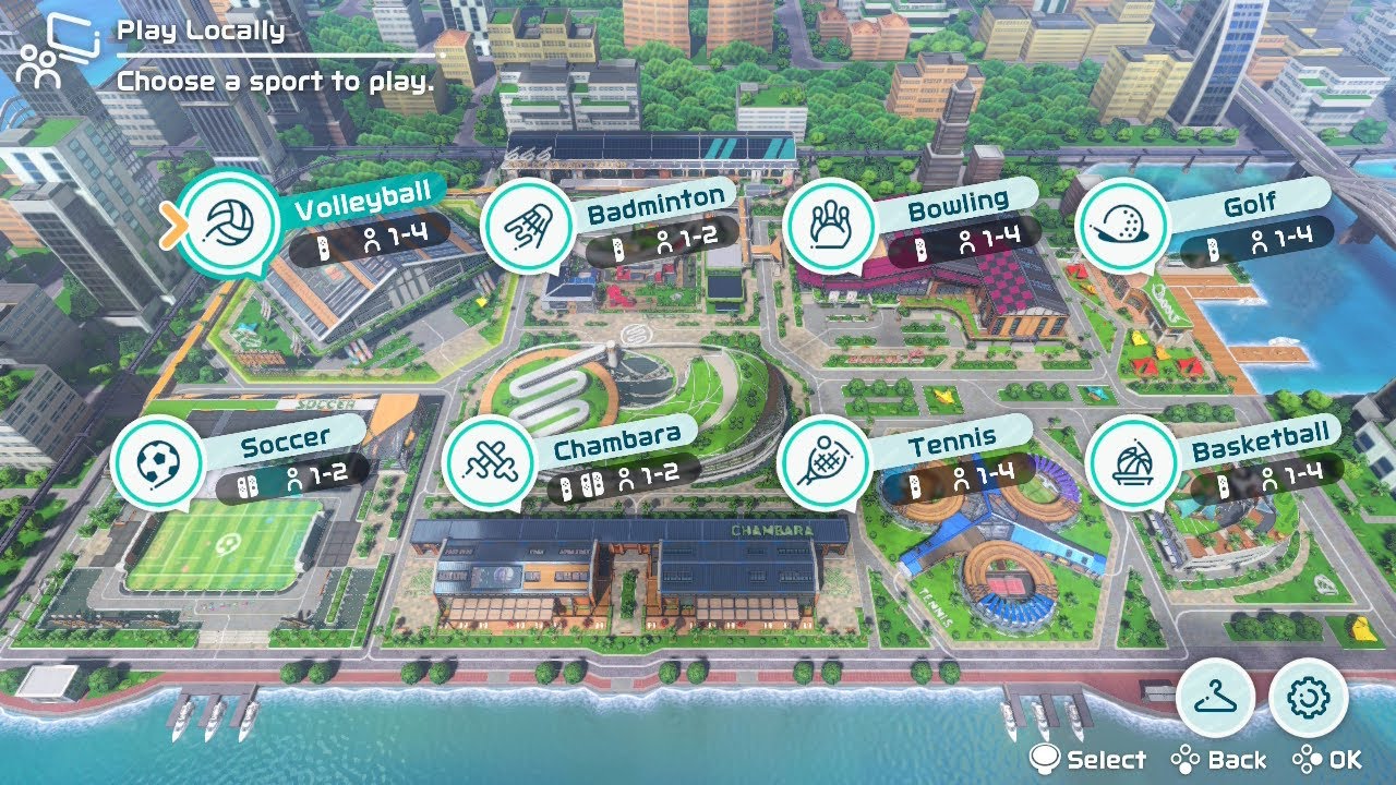 Practicing all sports in Nintendo Switch Sports!
