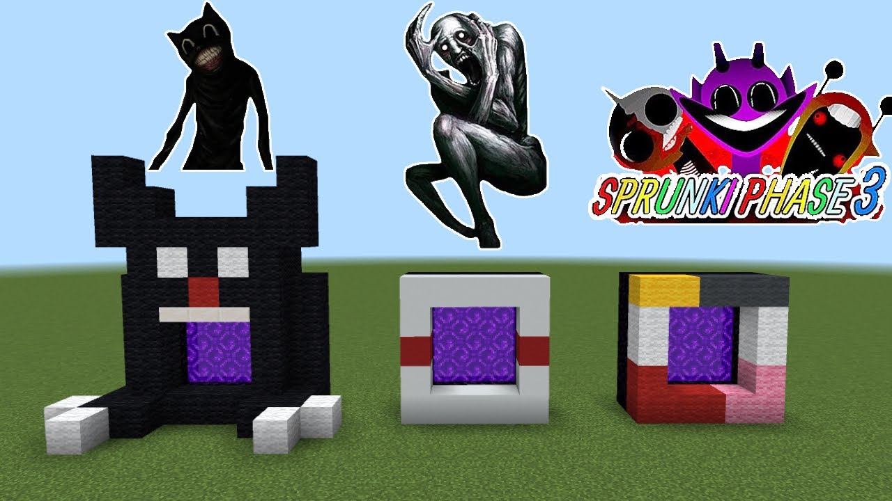 How To Make A Portal To Cartoon Cat Scp096 Incredibox Sprunki Phase In Minecraft