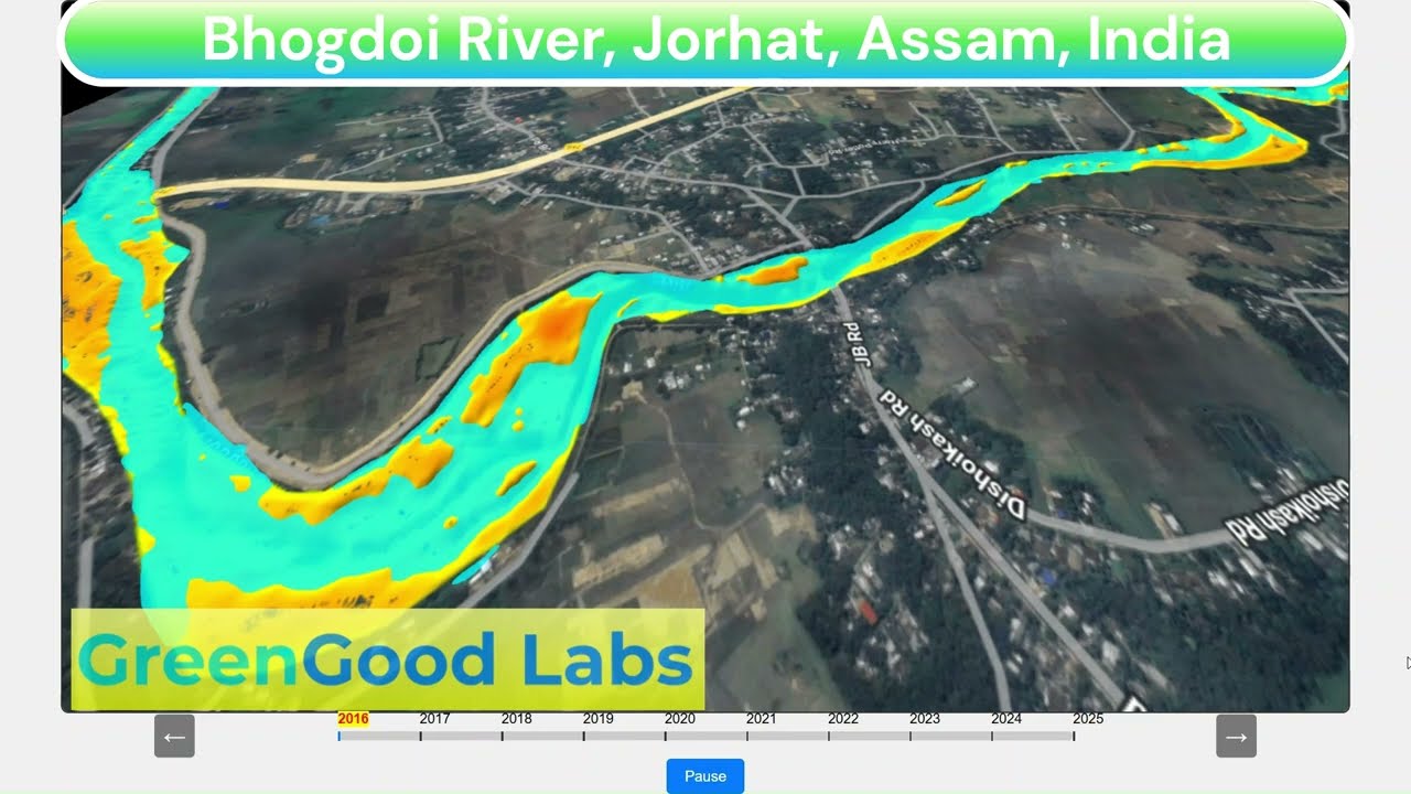 Bhogdoi River, Jorhat, Assam, India - 10 Year River Flow Dynamics