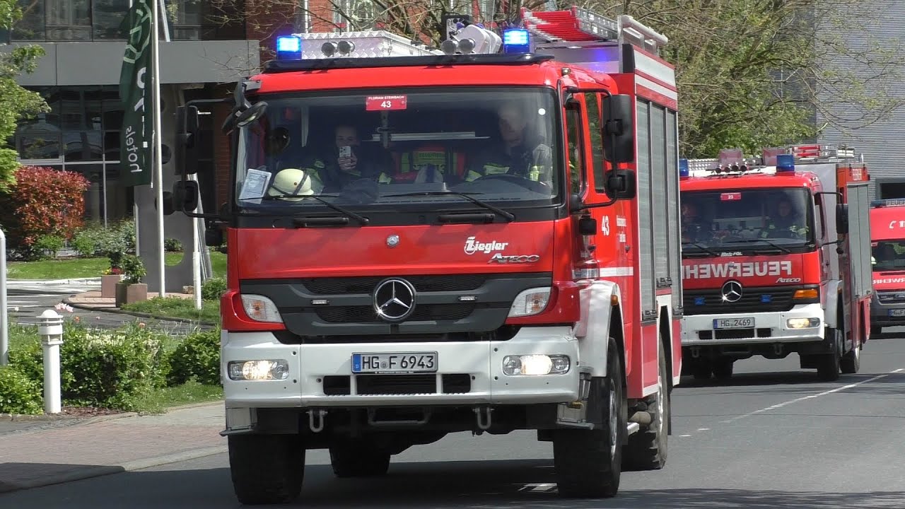 [Lagerhallenbrand] Großeinsatz der Feuerwehr Oberursel und Steinbach