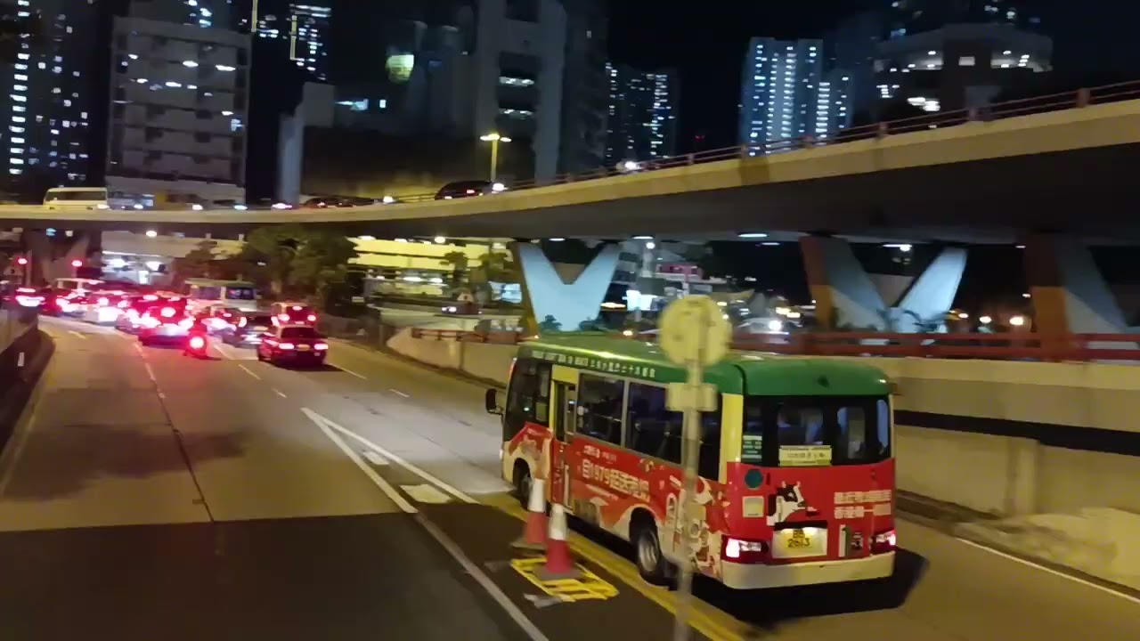 [Night Explore to Chun Shek] KMB 80X bus ride from Kwun Tong Ferry Pier to Chun Shek B/T