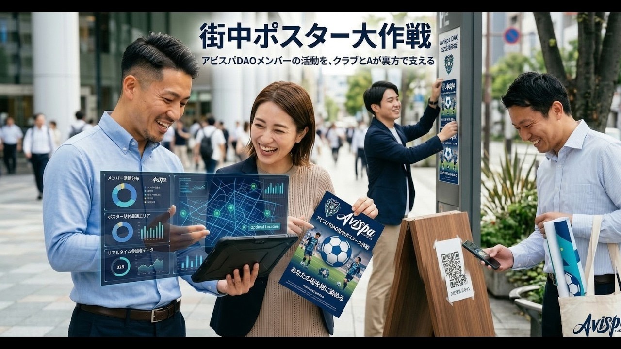 アビスパDAOメンバーの活動をサポート。クラブとAIが裏方で支える「街中ポスター大作戦」【アビスパDAOゆる深トーク #14】