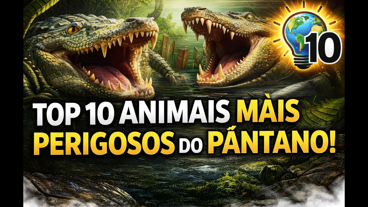 Top 10 animais mais perigosos do pântano!