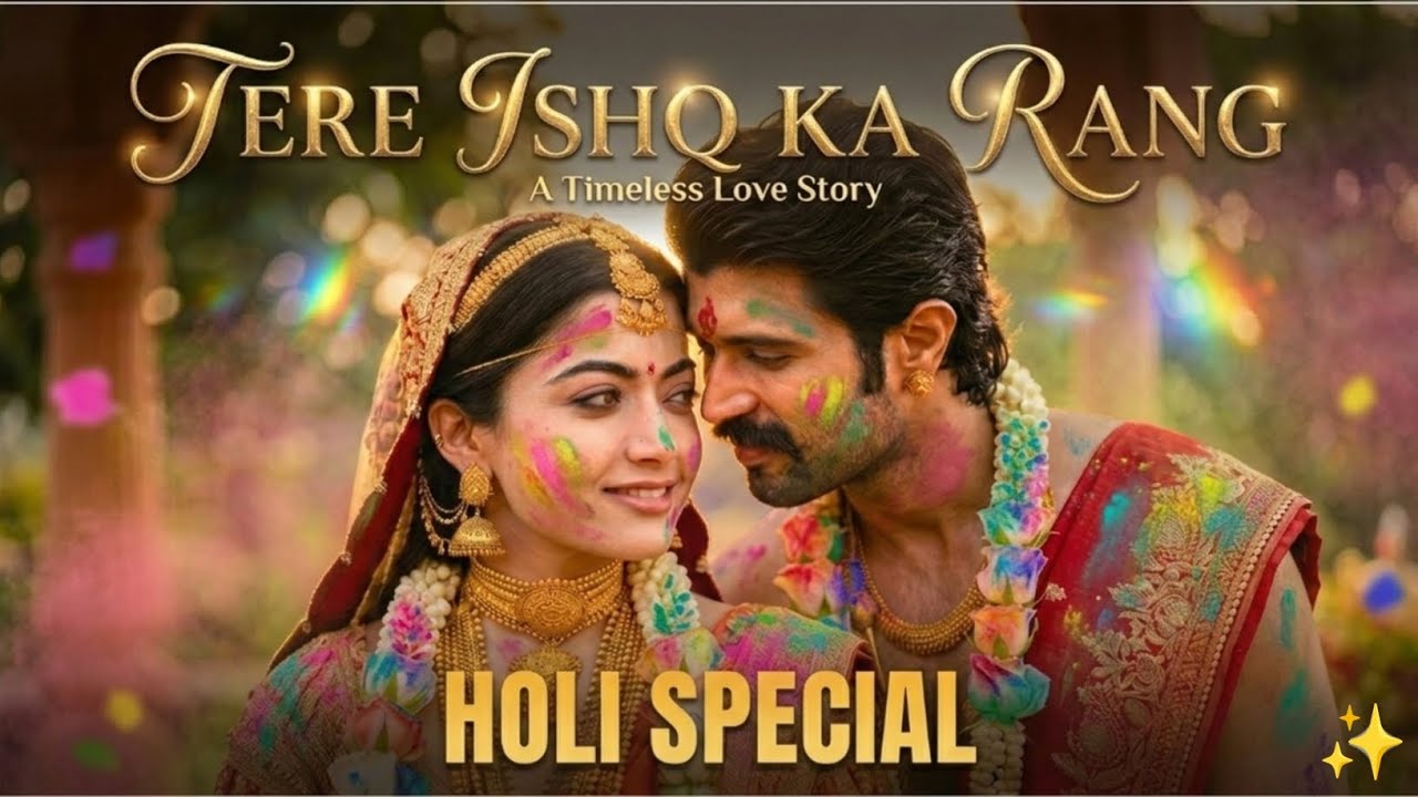 Tere Ishq Ka Rang Love Song 🥰 || Holi Special || Rashmika & Vijay Love 💕 Song 