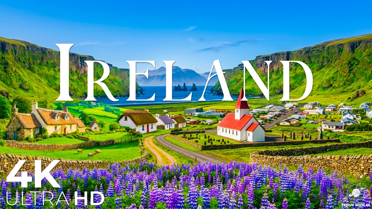 Ireland In Spring 4K 🌸 Rolling Hills, Coastal Cliffs & Golden Atlantic Light