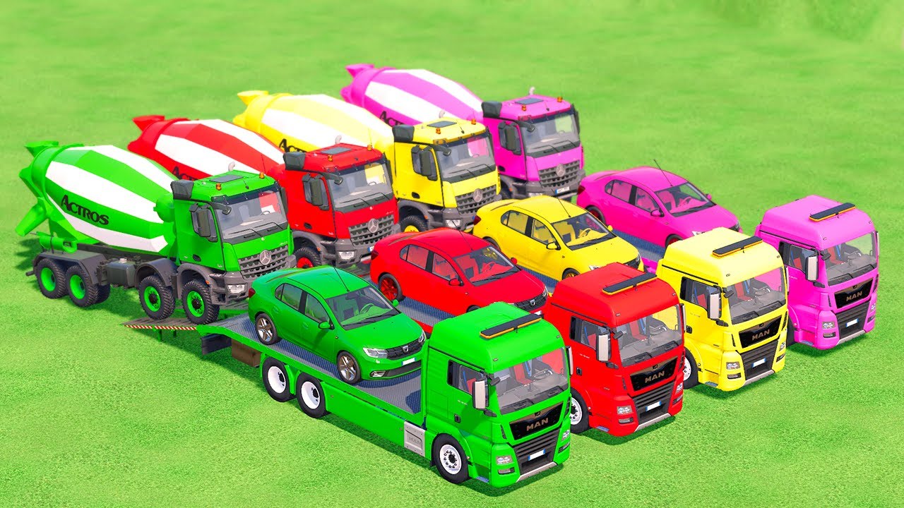 TRANSPORTING POLICE CARS, FIRE DEPARTMENT, AMBULANCE VEHICLES WITH MAN TRUCKS ! Farming Simulator 22