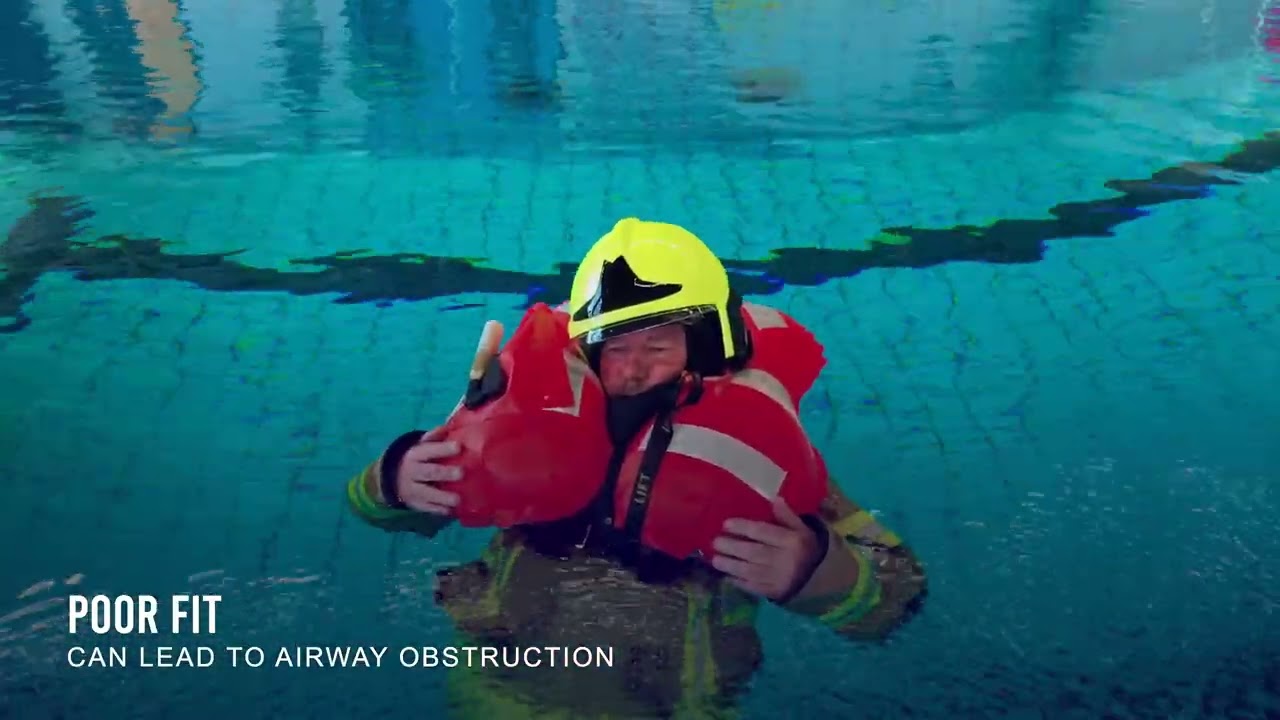 Specialised Lifejackets For Wearers Of Head Protection And SCBA