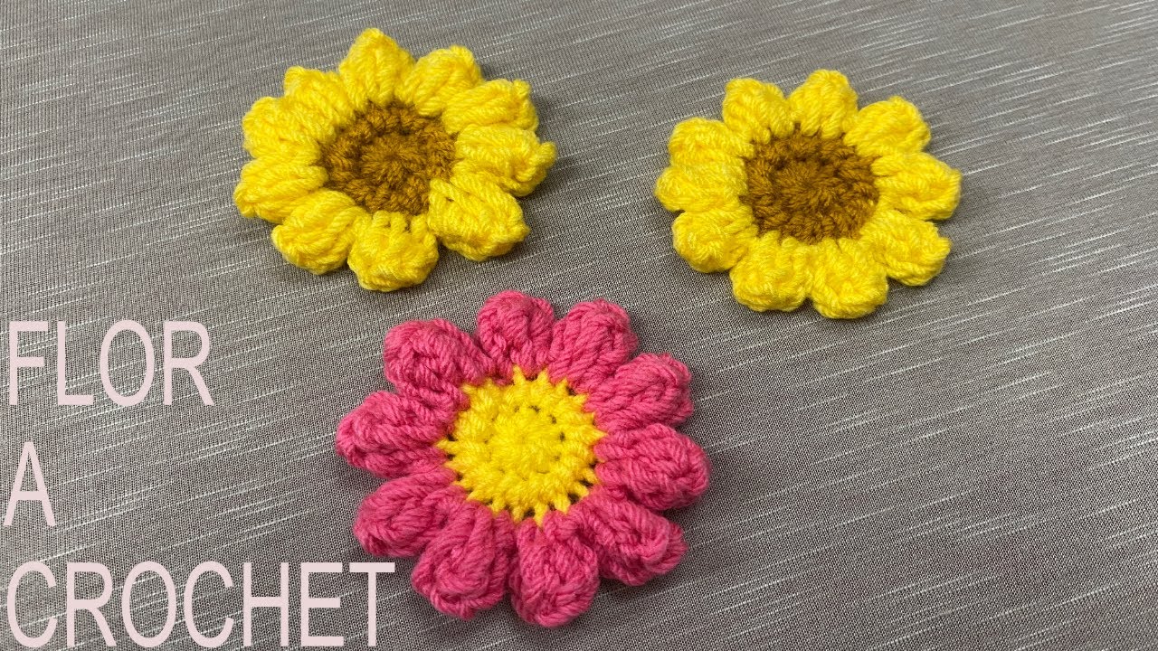 PASO A PASO PARA TEJER FLOR A CROCHET