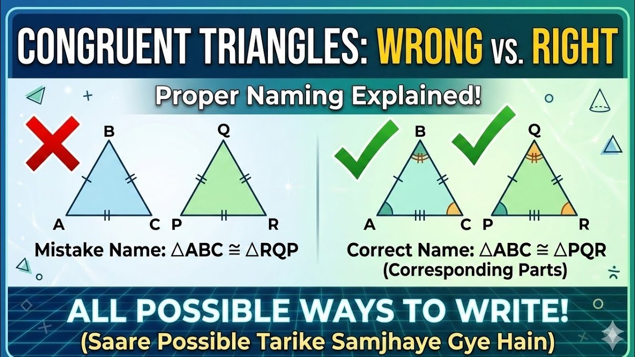 How to Name Congruent Triangles Correctly | ALL Possible Ways Explained!
