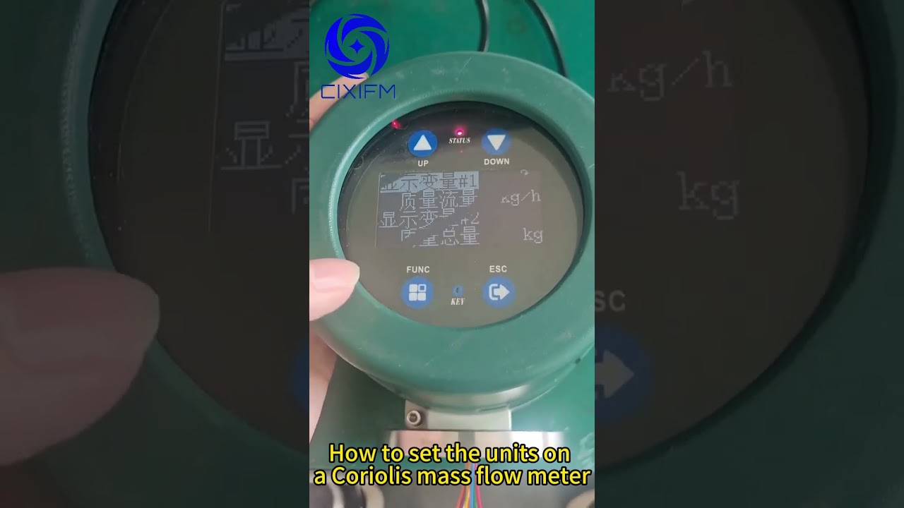 How to set the units on a split-type Coriolis mass flow meter #Coriolis #massflowmeter #flowmeter
