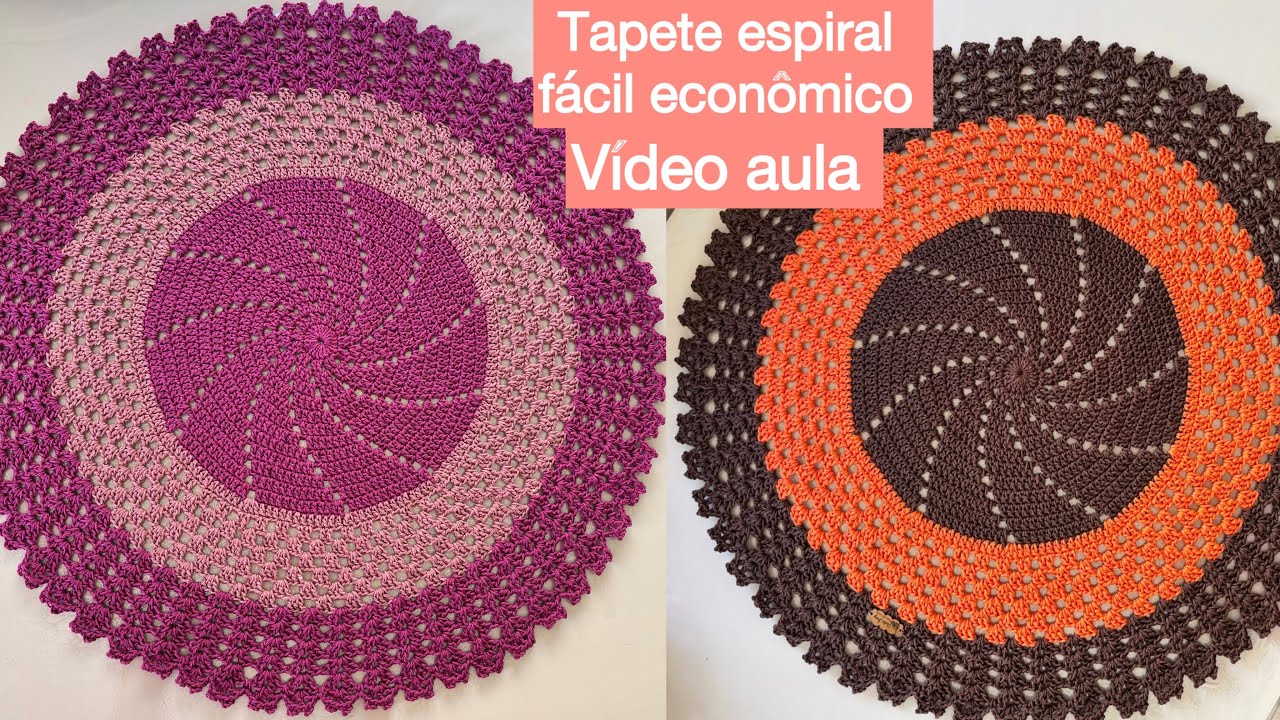 Tapete redondo fácil econômico #croche#crochet#tapetedecroche#tapeteeconômico