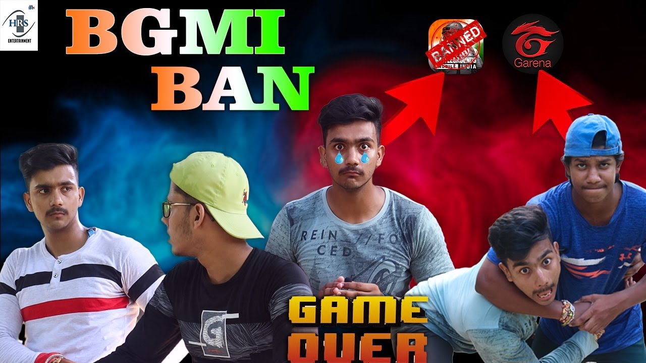 BGMI ban in india 💔 |BGMI player's reaction 😭 |BGMI VS FREE FIRE | FUNNY VIDEO |HRS ENTERTEINMENT
