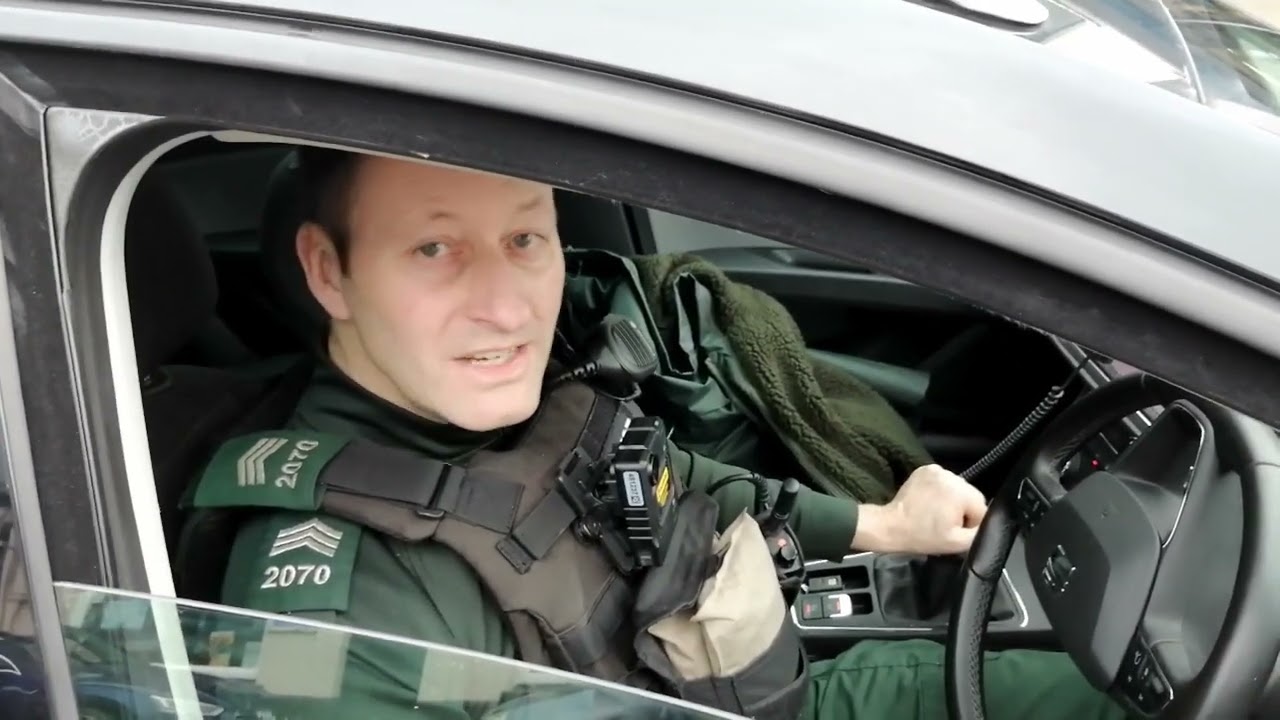 Antrim Police Sargeant illegally parking PSNI