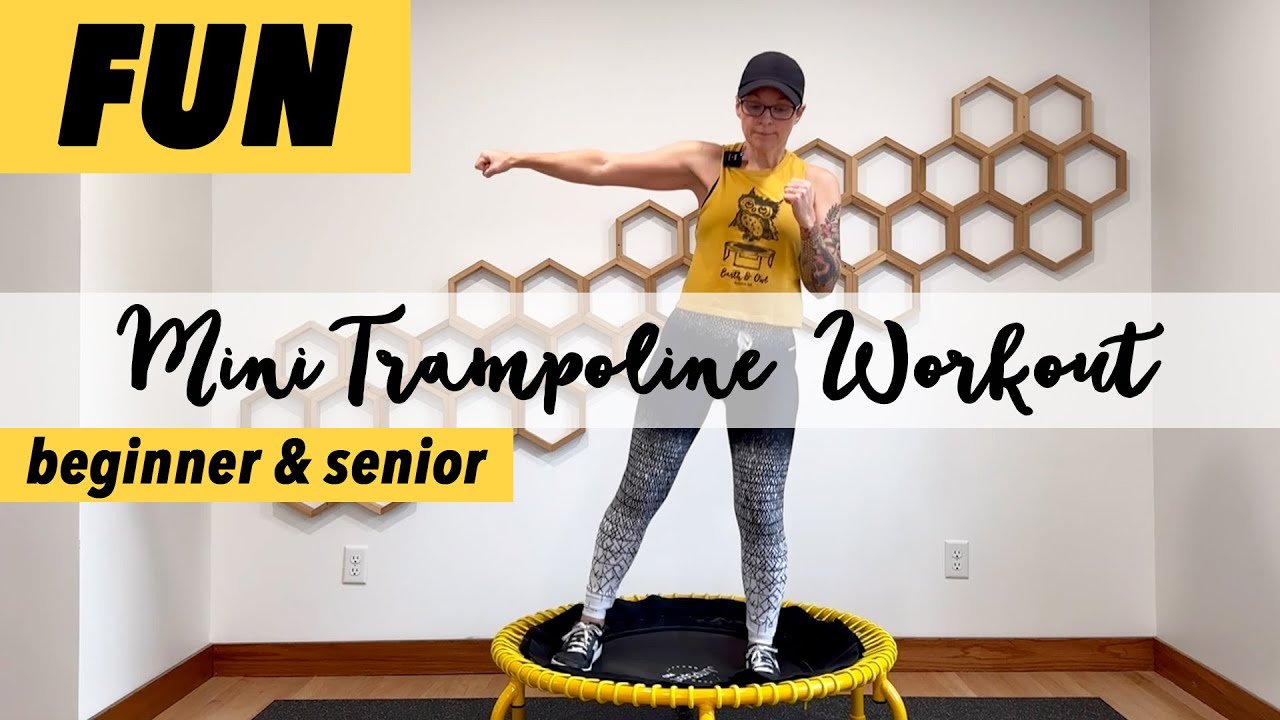 30 Minute Beginner Senior Rebounder Workout | Mini Trampoline Walking Cardio with Earth & Owl