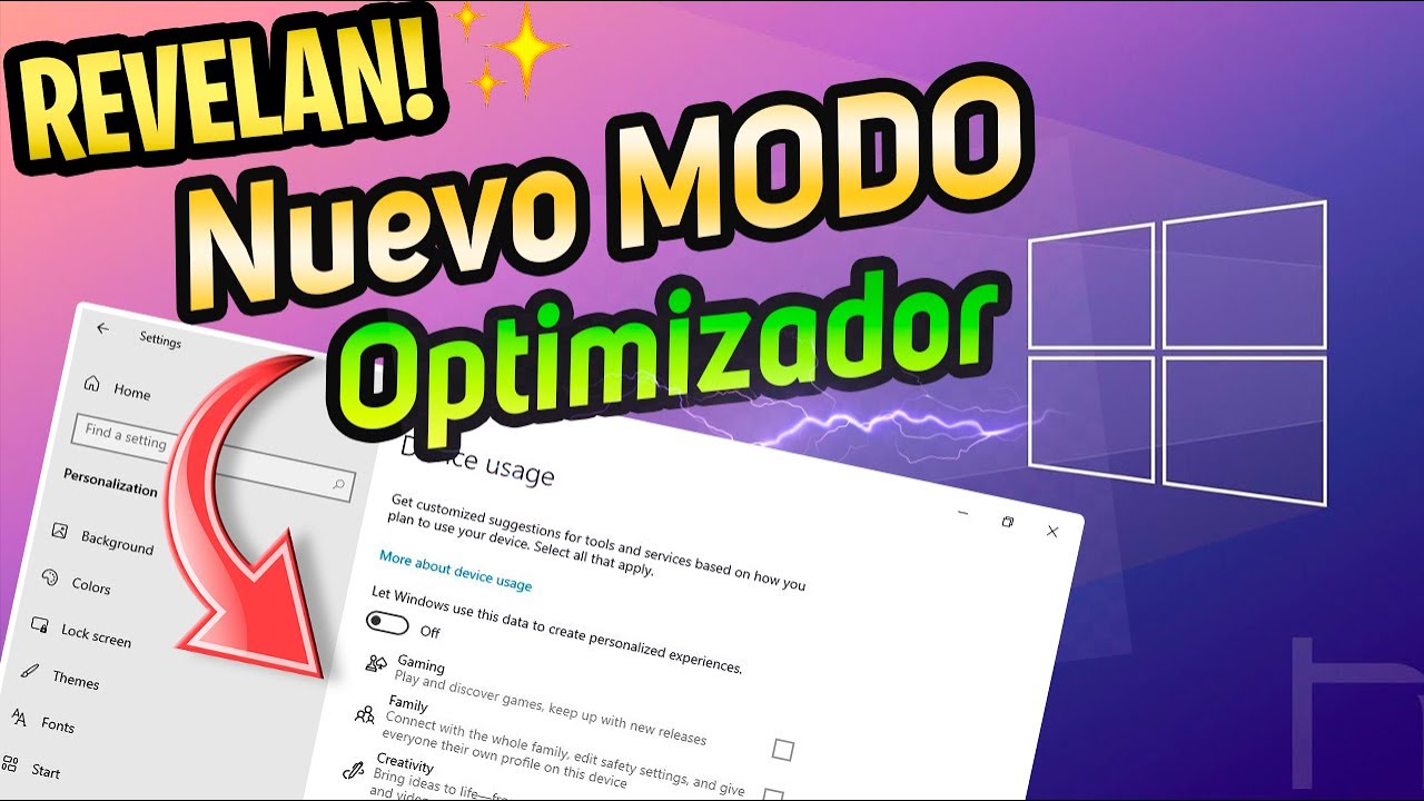 REVELAN!⚡ Nuevo MODO OPTIMIZADOR para Windows 10 / Otra MEJORA Para el SISTEMA!