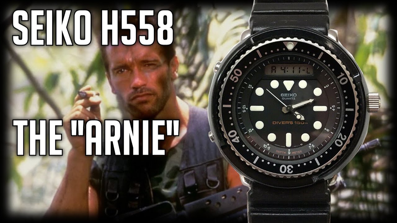 Seiko Шварценеггера в фильмах «Хищник», «Коммандос» и «Бегущий человек»