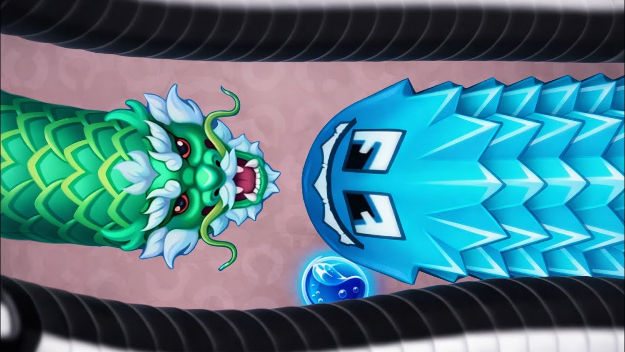 🐉 Dragon Skin vs Ice Skin Full Battle! Biggest Worm Gameplay | Worms Zone Long Video