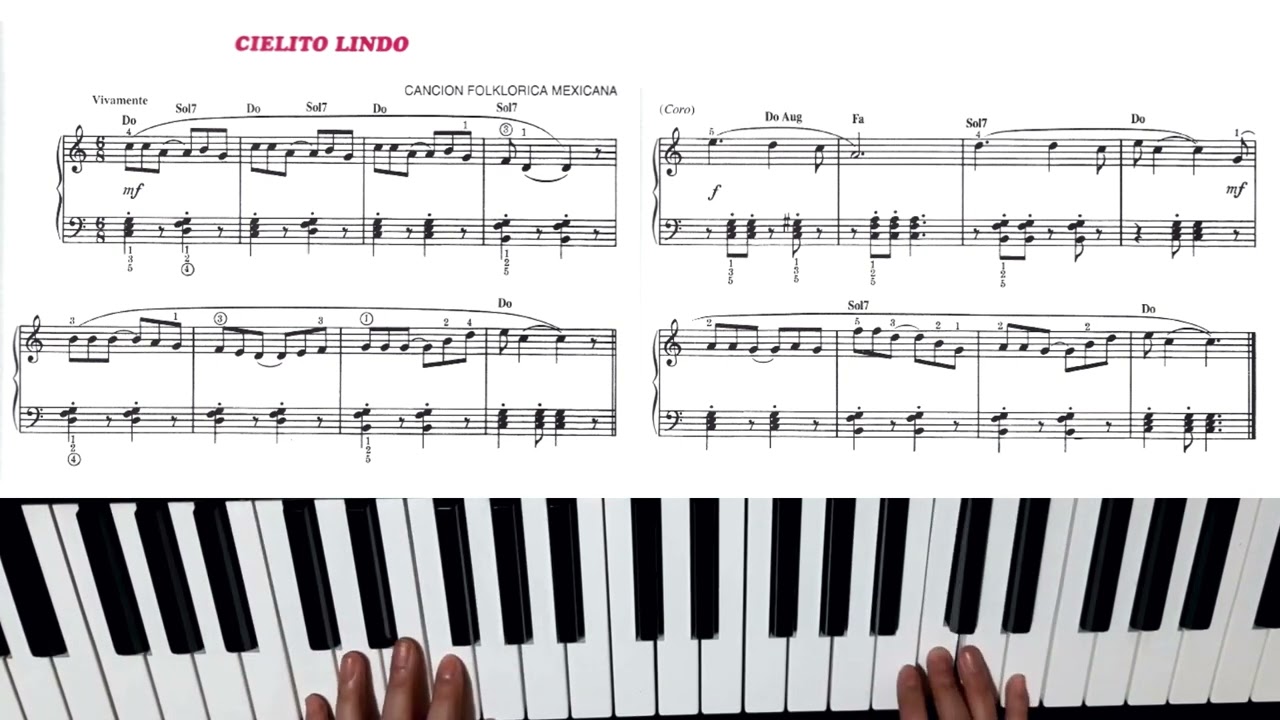 Cielito Lindo   Piano Principiantes adultos Bastien