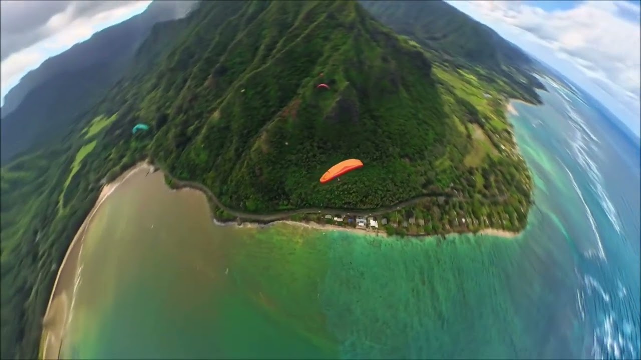 Para Gliding at Kahana Bay, Oahu, February 2026.