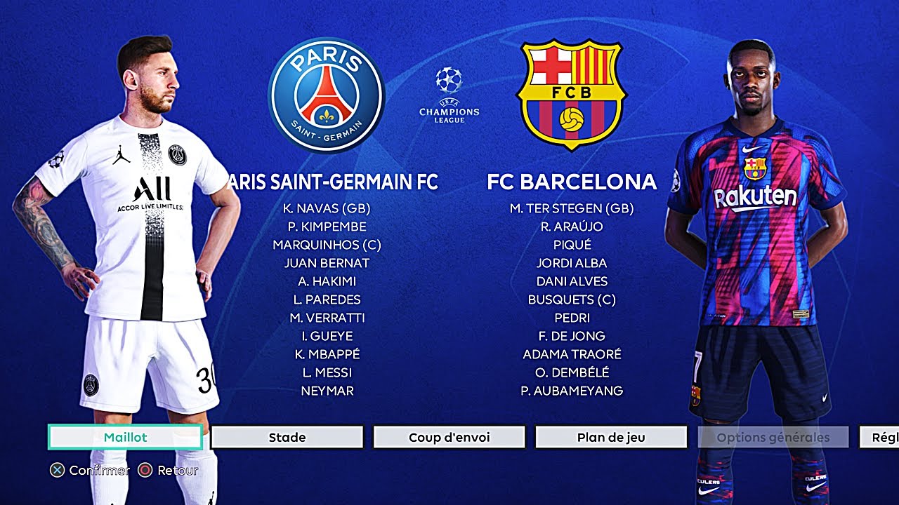 PSG vs FC BARCELONA | PES 2023 MOD Gameplay Legend Difficulty