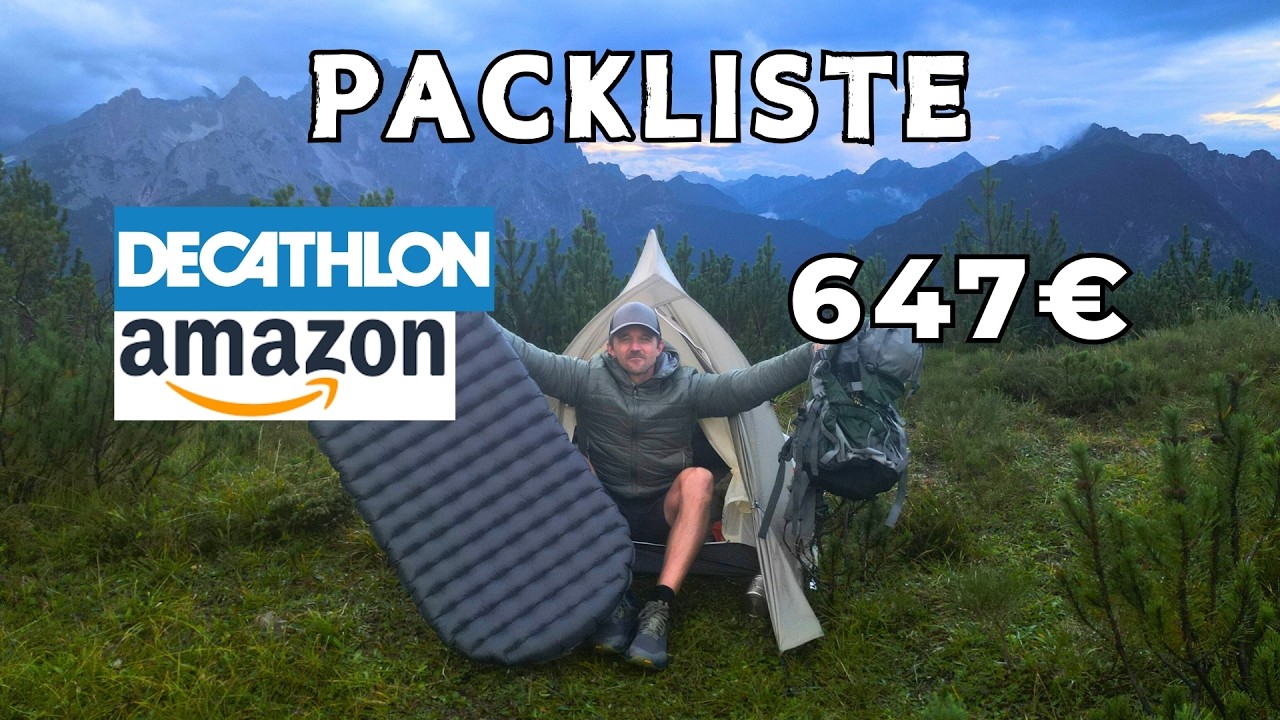 Komplette Packliste - GÜNSTIG & leicht (Trekking, Wandern, Zelten)