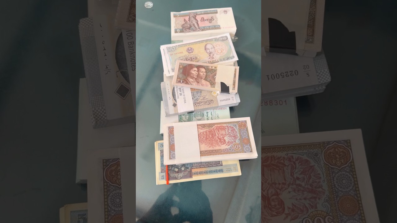 10 Foreign Currency Note Bundles | Collectible Banknotes from Around the World #shortsfeed #shorts