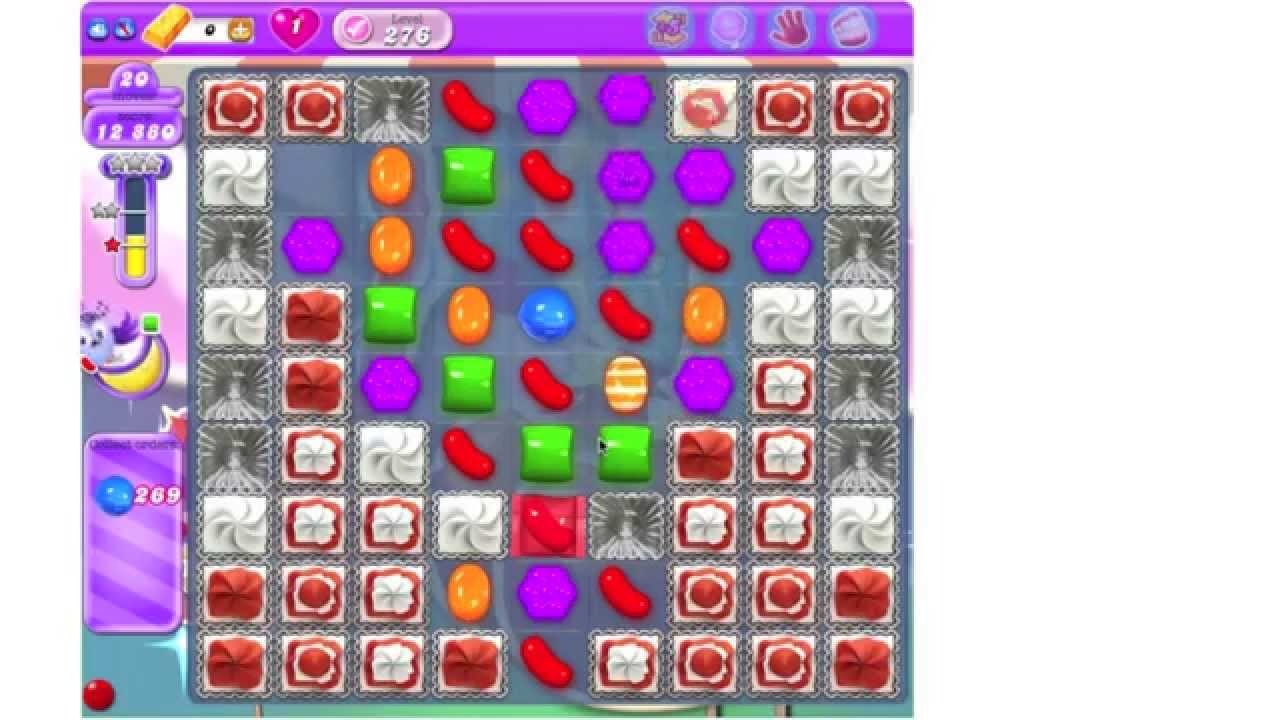 Candy Crush Saga DREAMWORLD incomplete Level 276, no boosters