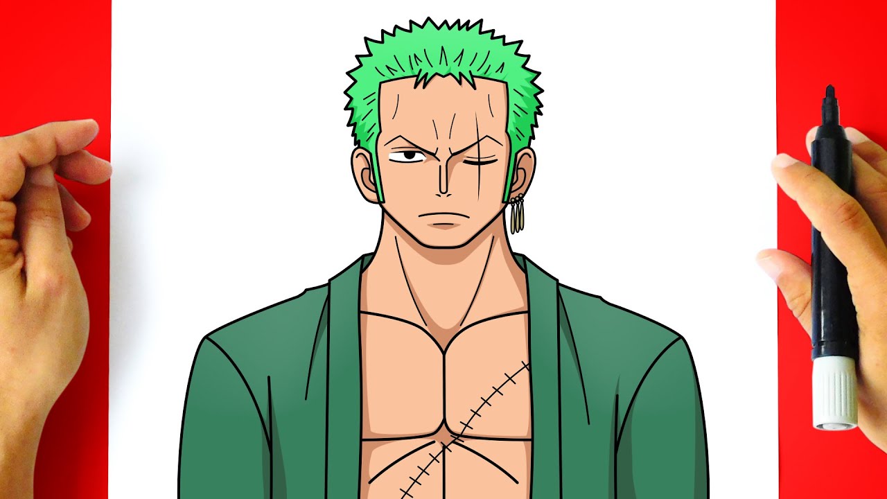 Como DESENHAR o ZORO - Como DIBUJAR a ZORO - One Piece - [ Drawing Tutorial ]