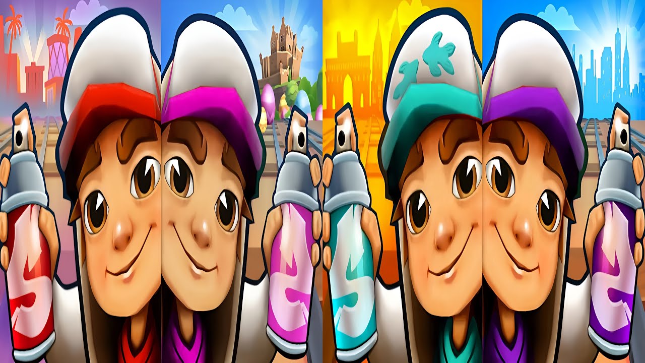 Subway Surfers : Hollywood 2026 🆚 Easter Edinburgh 2025 🆚 Miami 2020 🆚 Mumbai 2021 Maps Comparison