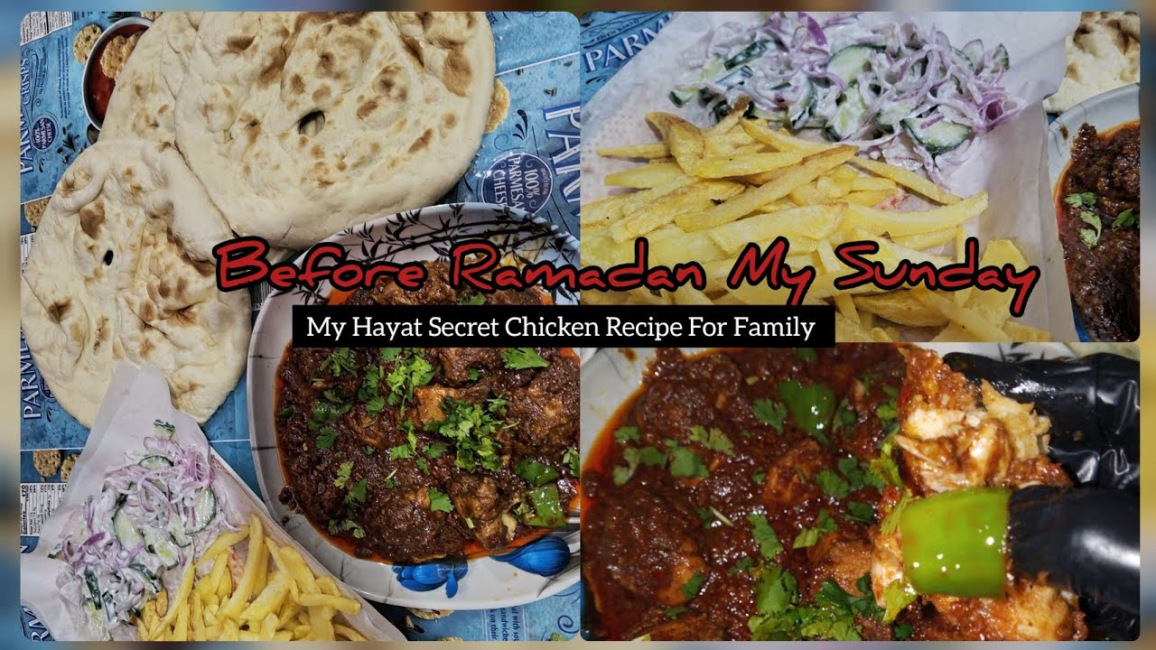 My Hayat Special Chicken Recipe & Salad || Sunday Dinner For Family, My Hayat Vlog 