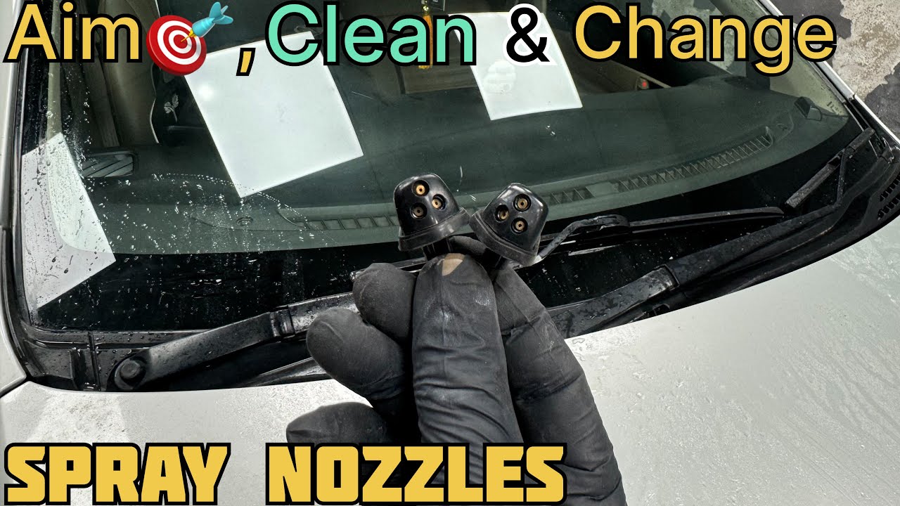 How To Fix, Aim, Clean & Change Car Wiper Nozzle? Unblock & Adjust Car Windshield Washer Sprayer Jet
