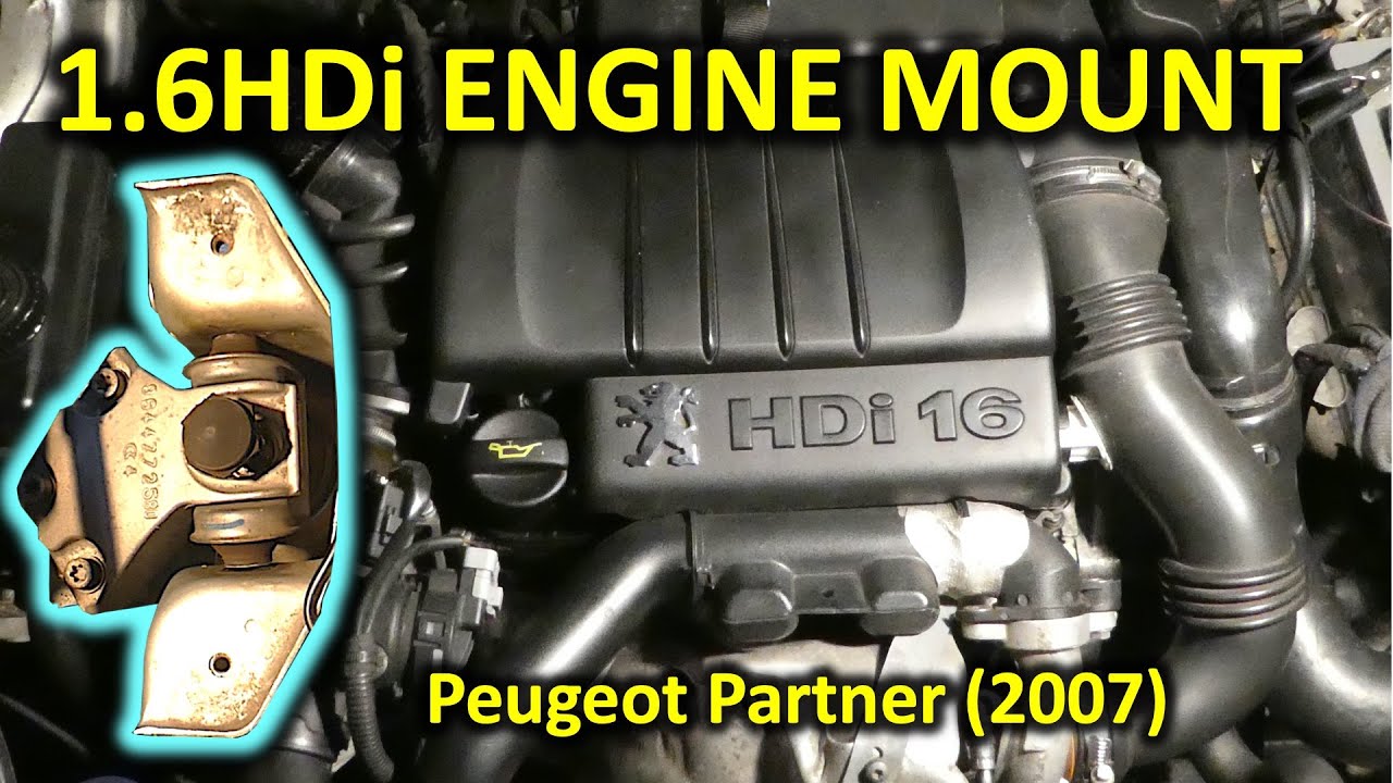 Как заменить опору двигателя на Peugeot Partner 1.6HDi (или Citroen Berlingo 2001-2010)