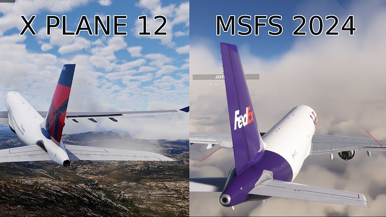 Сравнение опыта полётов и физики X Plane 12 и MSFS 2024