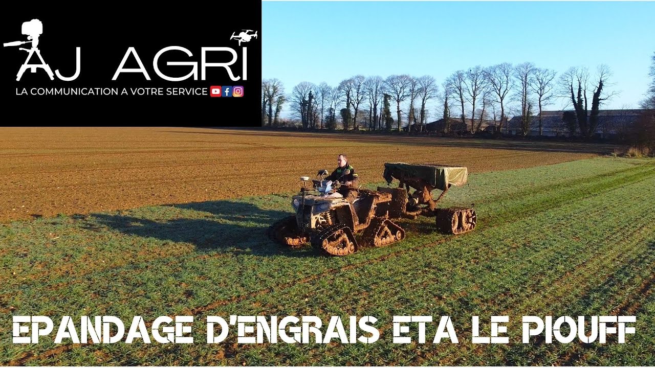 🚨ÉPANDAGE D’ENGRAIS AVEC UN QUAD À CHENILLE 😮