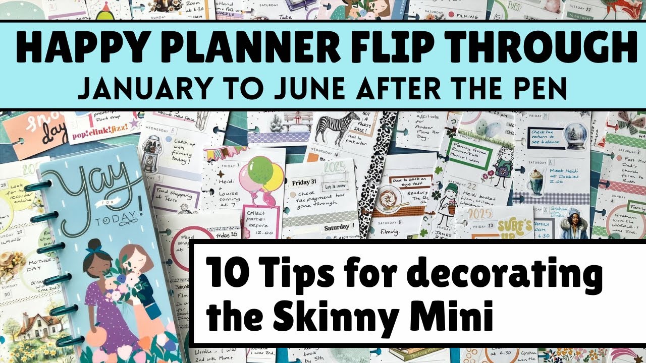 Happy Planner Flip Through | How to decorate the Skinny Mini & Skinny Classic