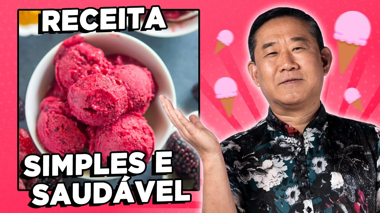 SORVETE DE FRUTAS VERMELHAS - 100% NATURAL FEITO EM CASA  | Peter Liu