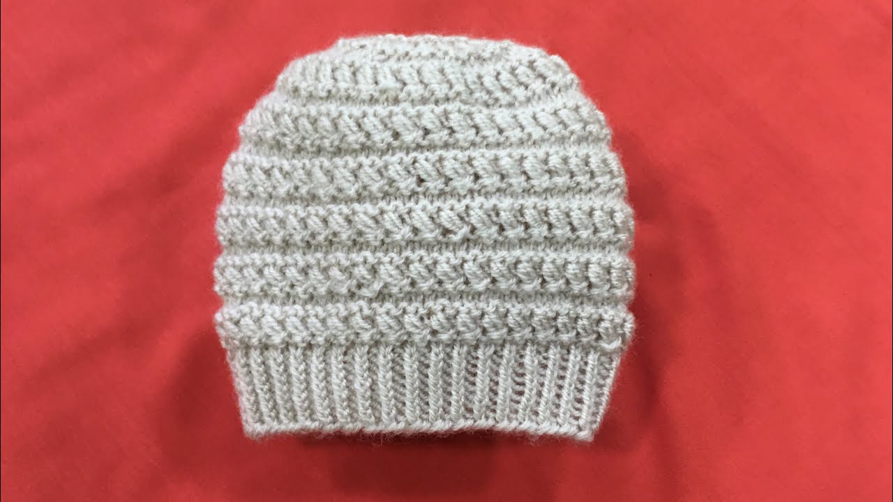 Hand Knitted Baby cap (Topi) for Age 0-3 months