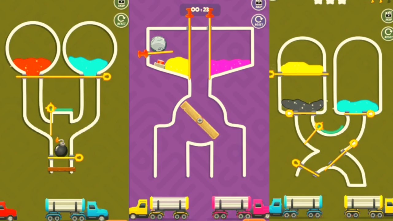 Color Fall - Pin Pull - Gameplay Walkthrough Part 1 Levels 1-12 (Android,iOS