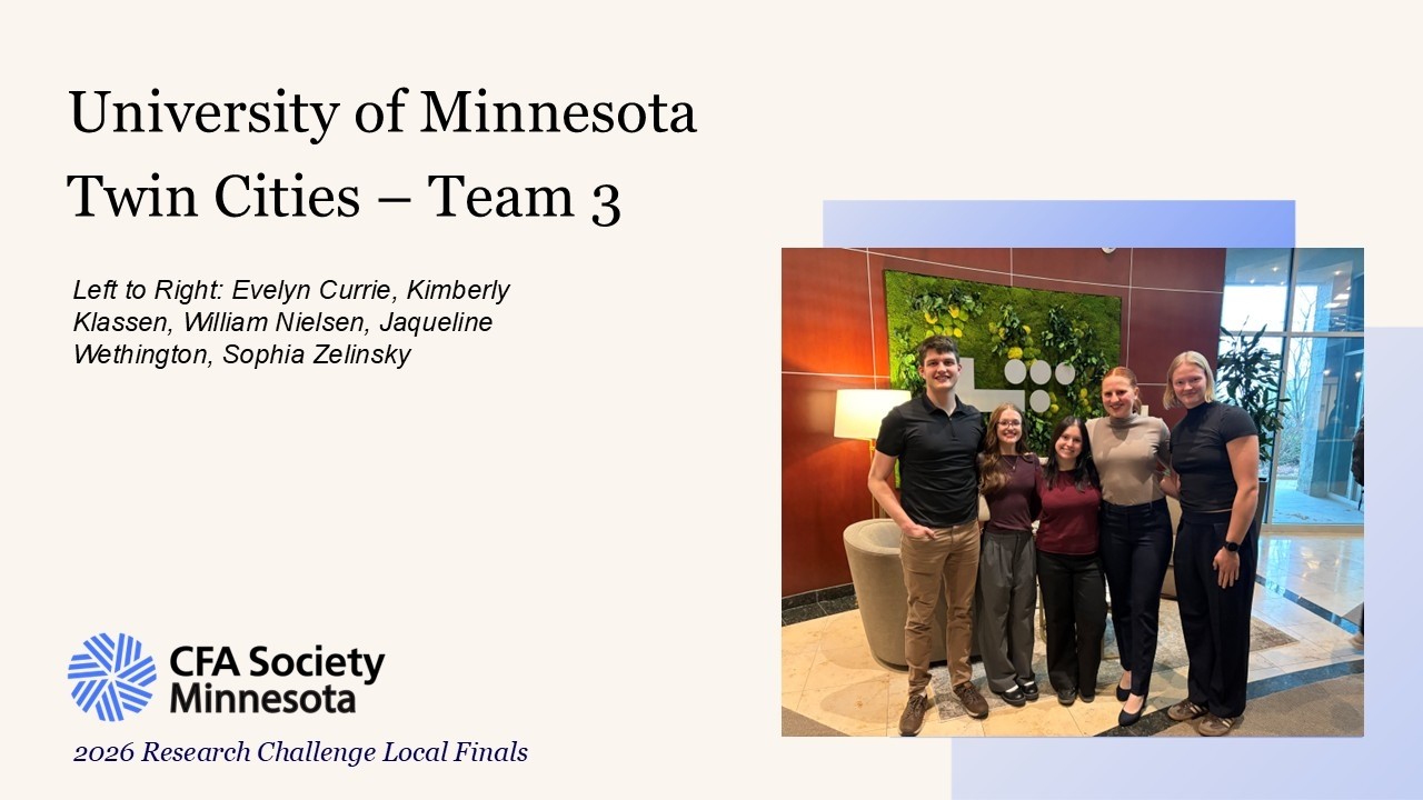 2026 Research Challenge Local Finals - University of Minnesota Twin Cities, Team 3