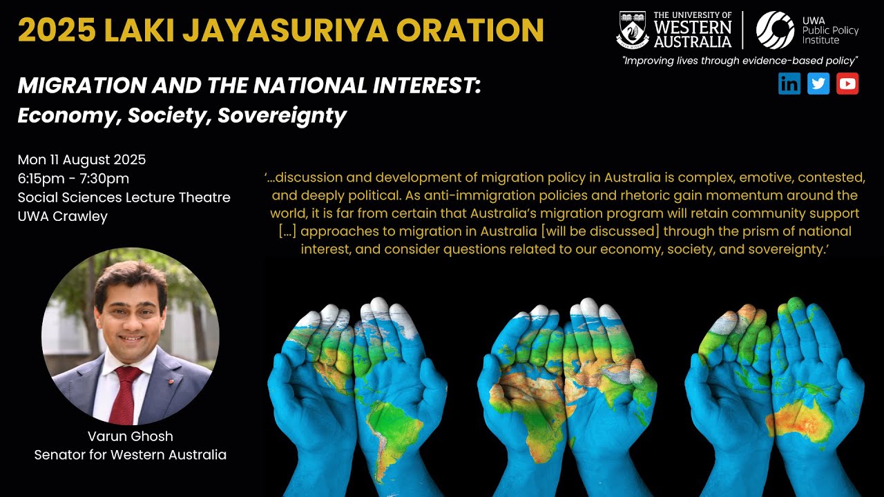 2025 Laki Jayasuriya Oration with Senator Varun Ghosh (11 August, 2025)